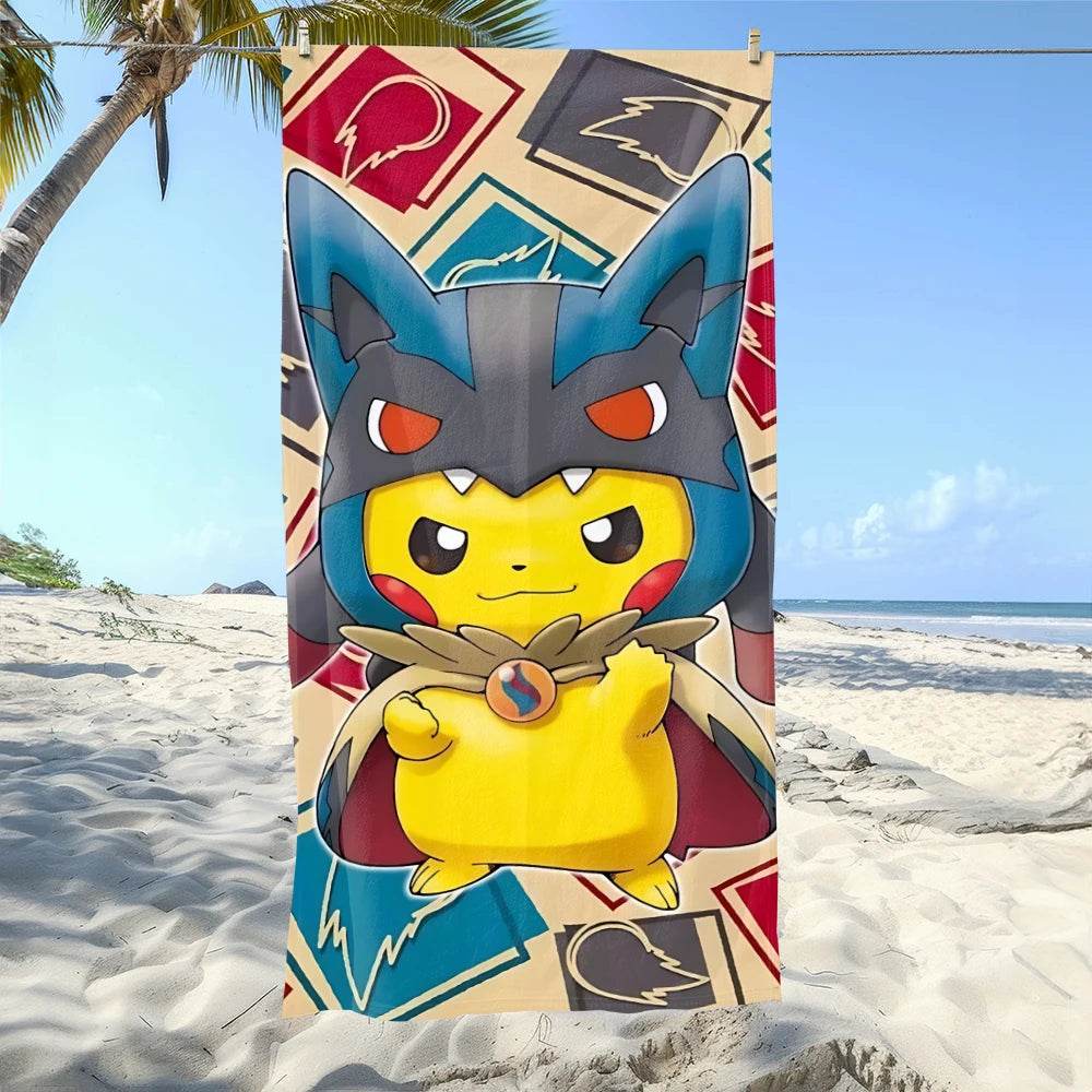 Pikachu-Printed Beach Towels: Fun for Pokémon Fans at the Shore! Suitable for towels, bath towels, beach towels - P12 Hub Europe