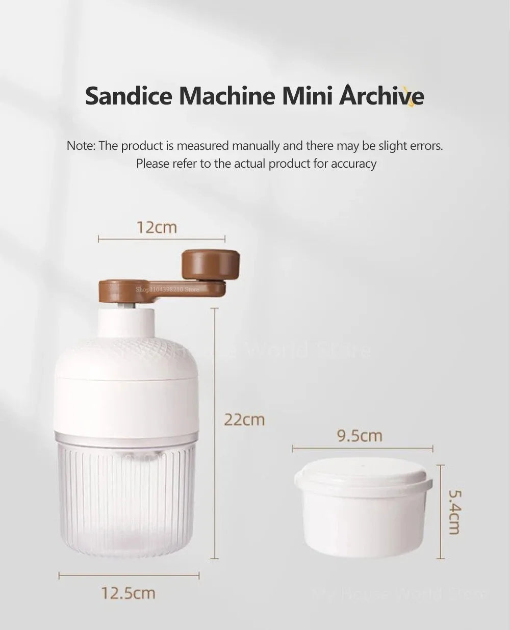 Household Small Size Hand-Operated Making Smoothie Machine with Ice Cube Mold Kitchen Hand Shaved Ice Breaker Ice Crusher