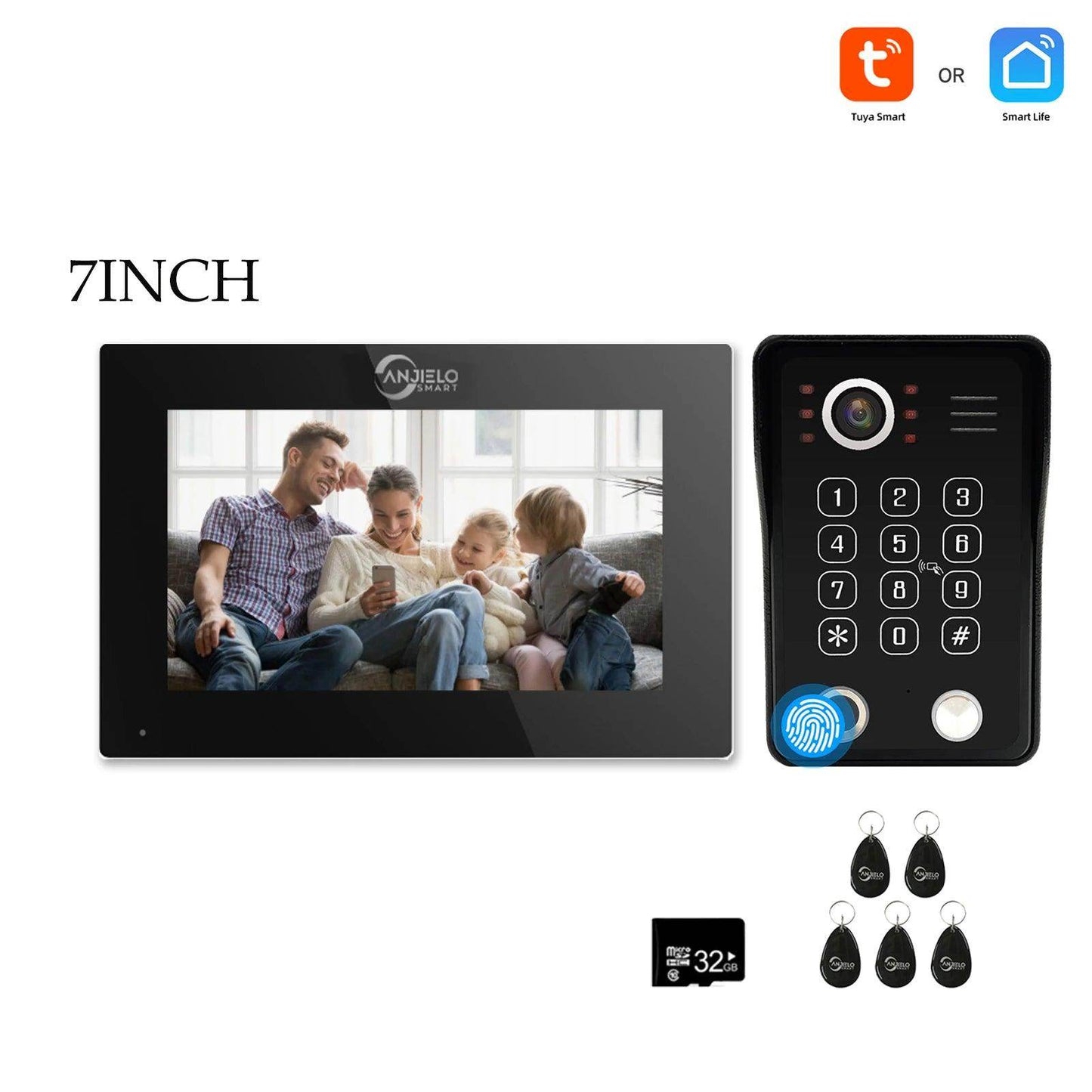 Intercom 1080P Fingerprint | 148° View, 5-in-1 Unlock - P12 Hub Europe
