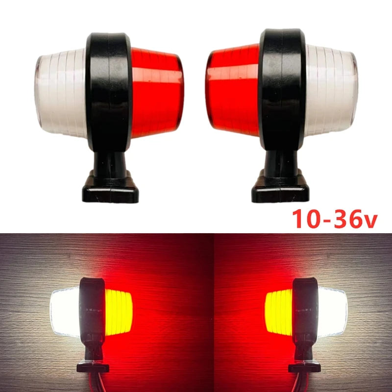 1Pair Truck 24v Side Marker Lights 12v Trailer Outline Lamp Clearance Lights Tail Light Assembly For Volvo truck For Scania