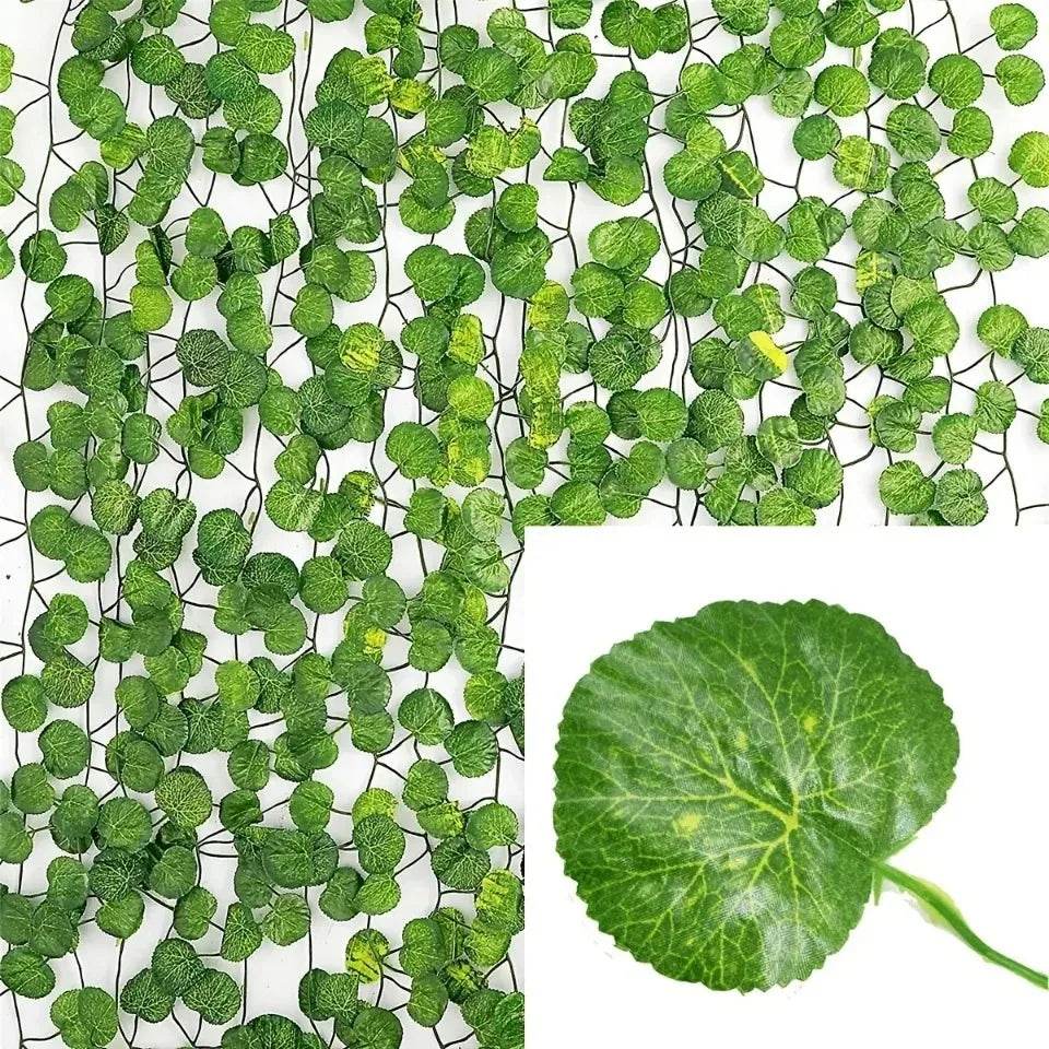 4.4/11M Artificial Plant Green Ivy Leaf Garland Fake Plant Creeper Hanging Vine Outdoor DIY Garden Wall Wedding Party Home Decor - P12 Hub Europe