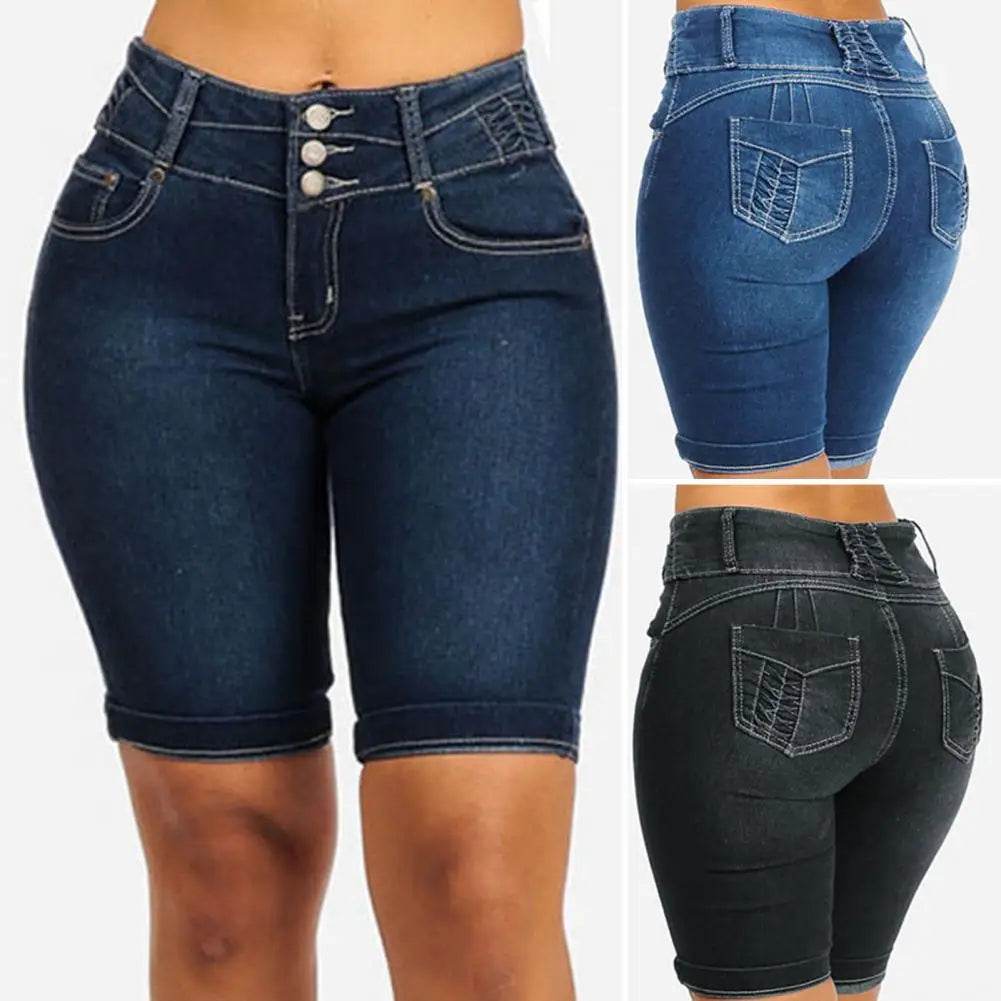 Trendy Women Slim Denim Shorts - P12 Hub Europe