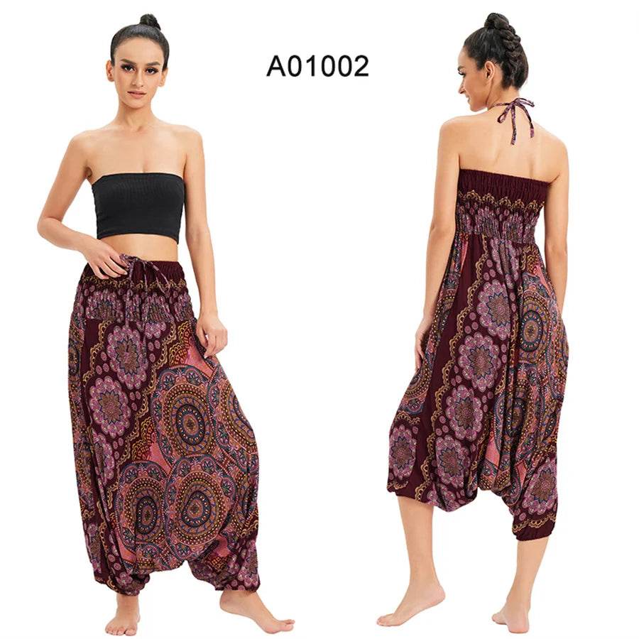 Women's Boho Harem Rayon Pants - P12 Hub Europe