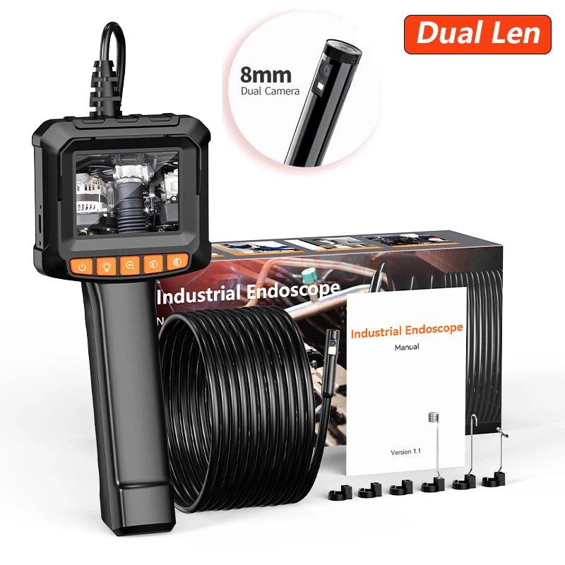 Borescope 8mm 1080P 2.4" LCD, IP67, LED, Pipe/Car Inspection