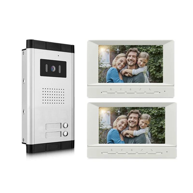 Video Door Phone7" 2 Call Buttons, Intercom, Unlock, 700TVL - P12 Hub Europe