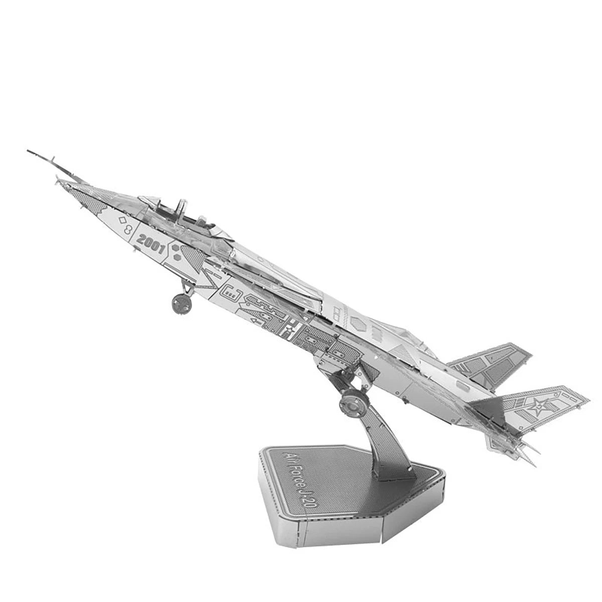 Plane 3D Metal Puzzle Model Kit DIY Laser Cut Puzzles Jigsaw Toy For Children