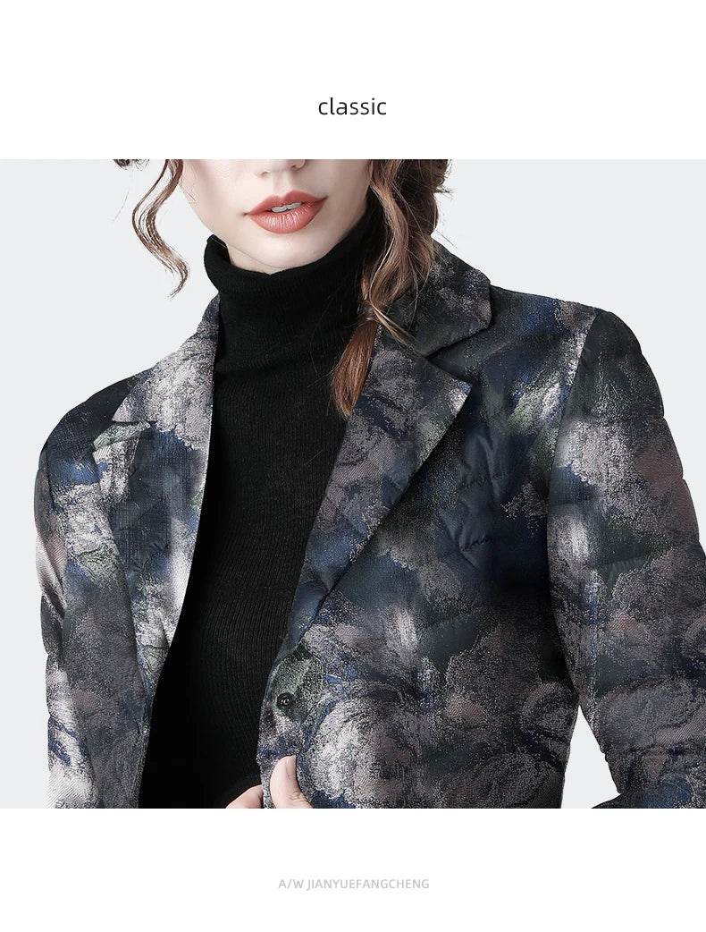 Suit Collar Slim Down Jacket - P12 Hub Europe