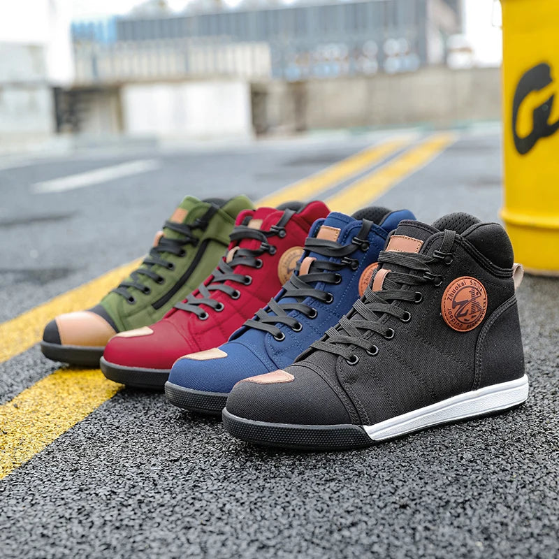 2025 Motorcycle Boots Men Motobiker Shoes Motocross Boots Anti Fall Riding Boots for Road Racing Parkour Shoes Knight Equipment
