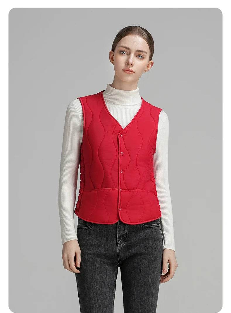 Women's Lightweight Down Vest - P12 Hub Europe