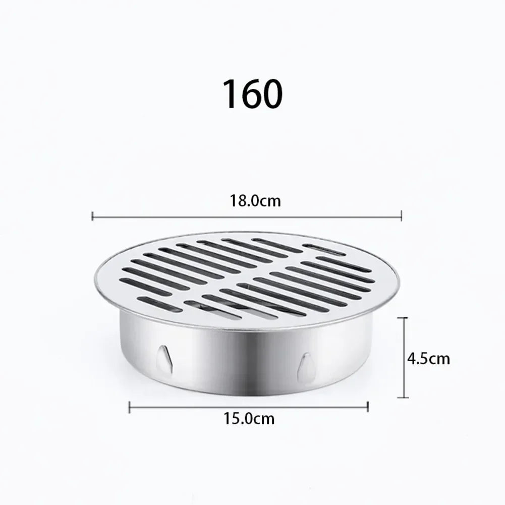 Outdoor Balcony Floor Drain Stainless Steel Drainage Roof Round Floor Drain Cover Rain Pipe Cap For Garden Floor Drain