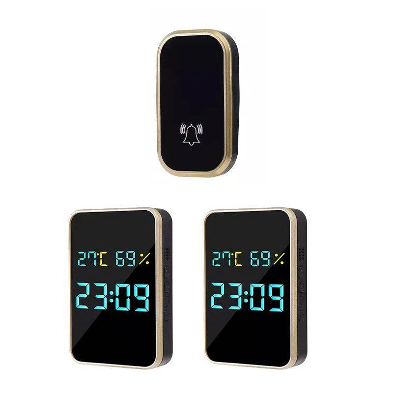 Doorbell Self-Powered Wireless | Temp/Humidity Display, 433MHz - P12 Hub Europe