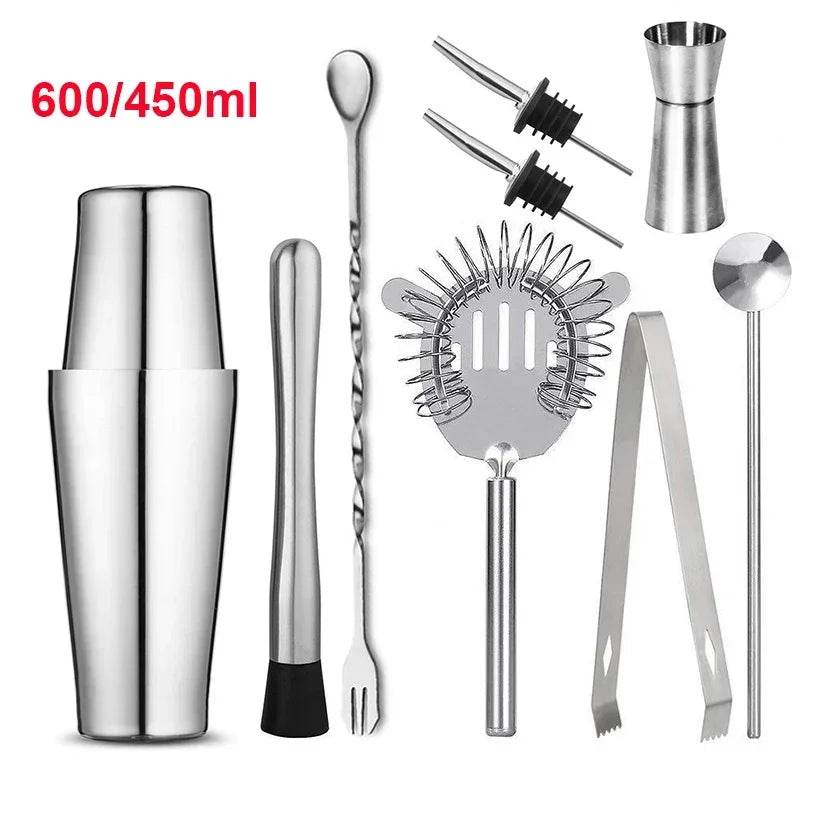 UPORS Stainless Steel Cocktail Shaker Mixer Wine Martini Boston Shaker For Bartender Drink Party Bar Tools 550ML/750ML - P12 Hub Europe