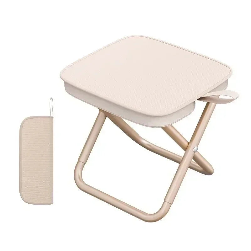 Camping Folding Stool with Storage Bag Beach Picnic Fishing Collapsible Chair Seat Portable Fishing Stool Fold-up Camping Chair