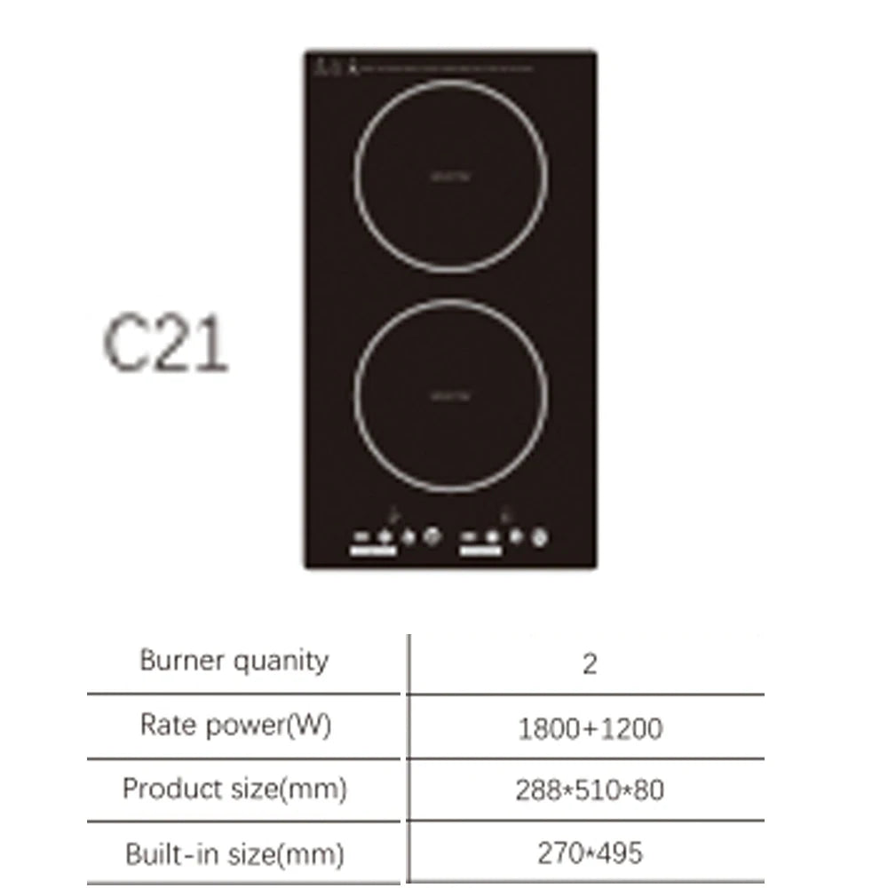 Kitchen Electric Cooker Double Ceramic Cooker Induction Cooktop Double Heating Cooker Electric Stove Vertical Cooking Stove