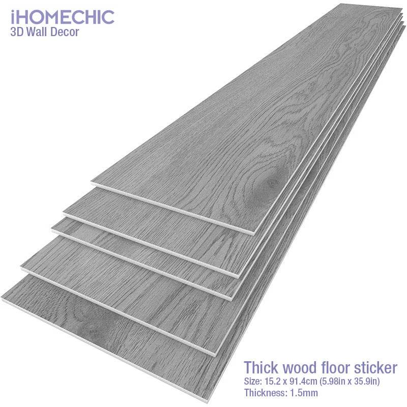 3D Self-Adhesive thick Wood Grain Floor sticker Wallpaper Modern Wall Sticker Waterproof Living Room Toilet Kitchen Home Decor - P12 Hub Europe