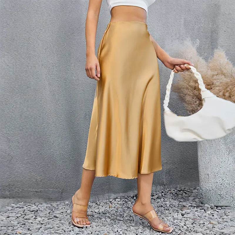 Women's Satin Long Skirt - P12 Hub Europe
