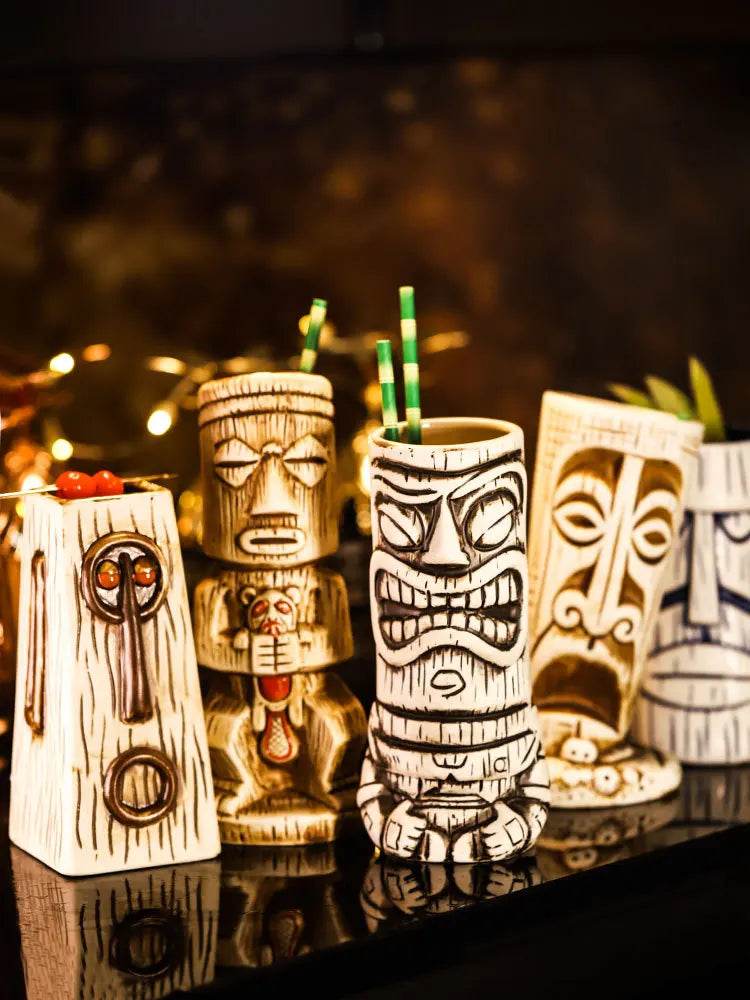 Personalized Hawaiian cocktail cups,tiki bar tiki cups,tiki mugs,creative cups, ceramic cups, zombie cups,drinkware - P12 Hub Europe
