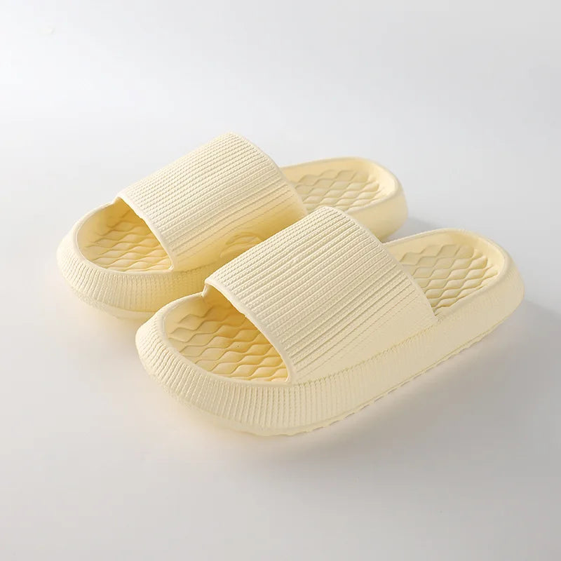 Crestar Women Summer Slippers Indoor Thick Sole Non-slip Bathroom Slides Comfort Soft Sole EVA Sandals Lady Beach Platform Shoes