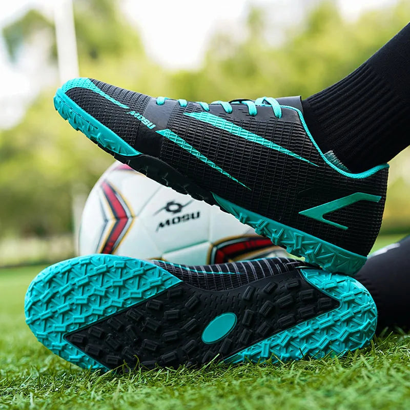 New Outdoor Men Soccer Shoes Adult Kids Long Spikes Football Boots Training Sport Footwear Sneakers Non Slip Training Unisex