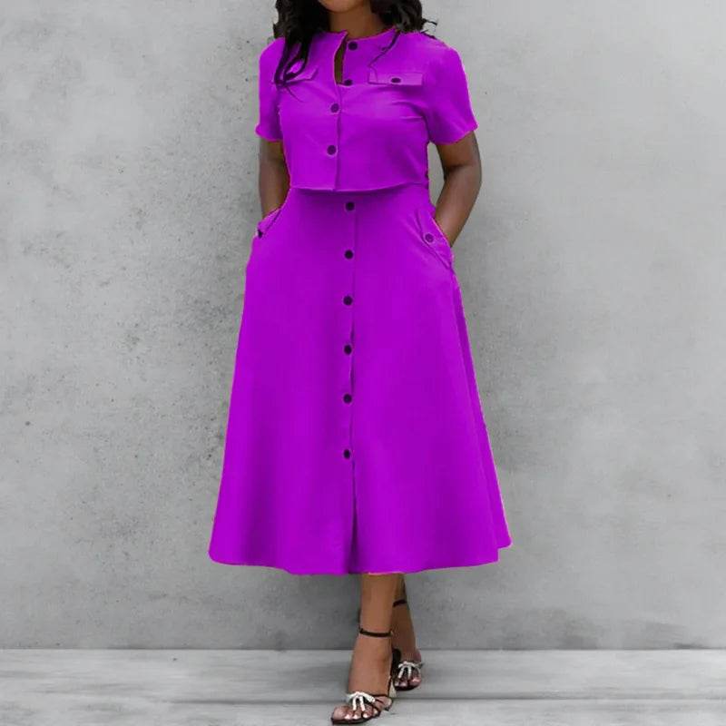 Office Crop Shirt Skirt Set - P12 Hub Europe