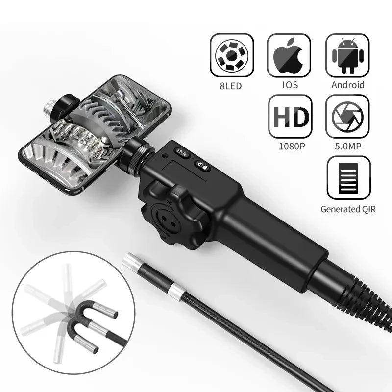 Borescope 8.5mm 180° Steering iOS/Android, 1080P, LED - P12 Hub Europe