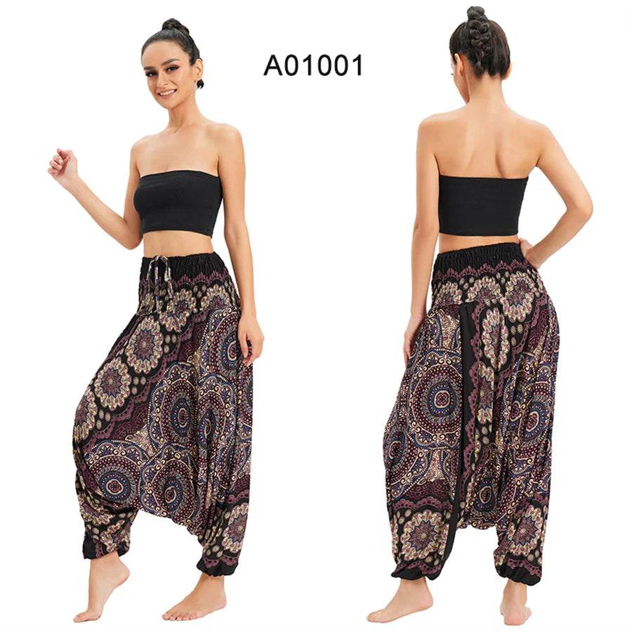 Women's Boho Harem Rayon Pants - P12 Hub Europe