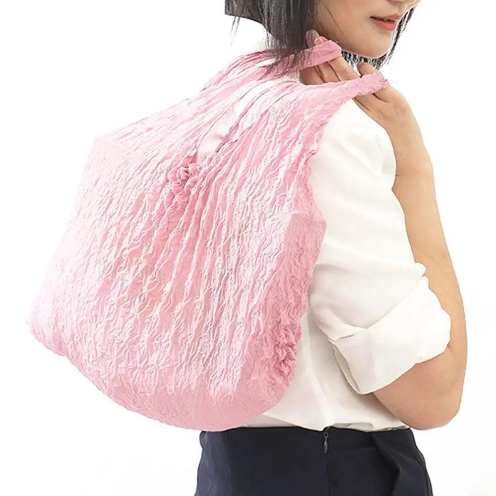 Fold Pleated Storage Bag Magic Expansion Bubble Elastic Paddy Bag Mini Bag Large Capacity Shopping Bag Flexible Stretch Bags