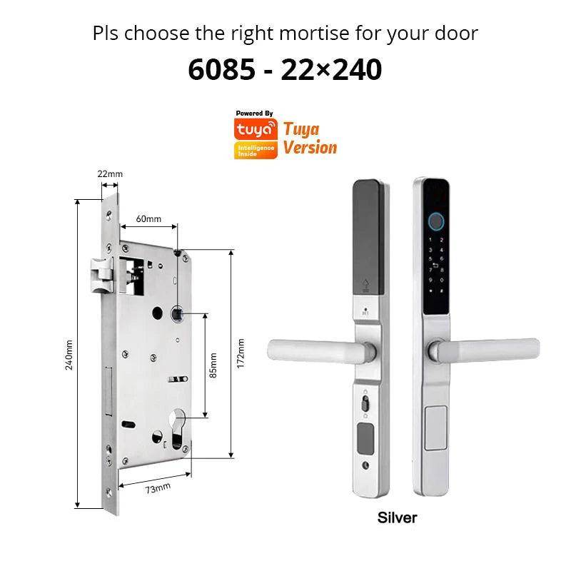 WiFi Smart Sliding Door Lock IP66, Fingerprint, Card, Code - P12 Hub Europe