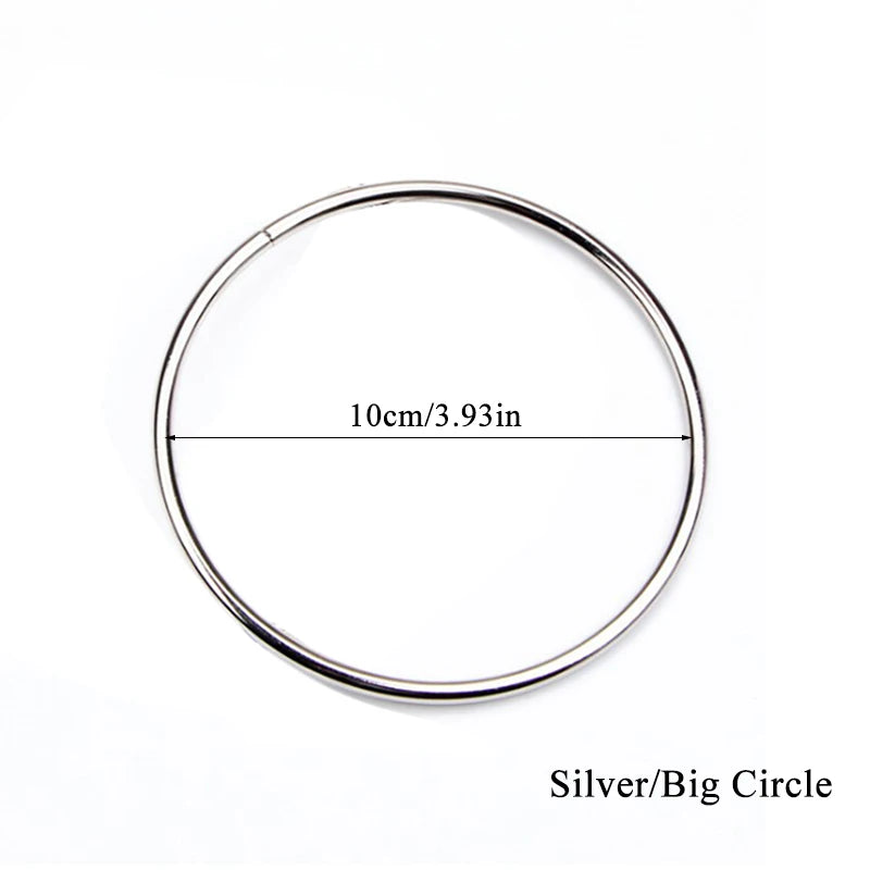 1Pc Round Metal Bag Handles Replacement DIY Handbags Bags Purse Handmade Bag Accessories Round D-ring Hanging Buckle Hardware