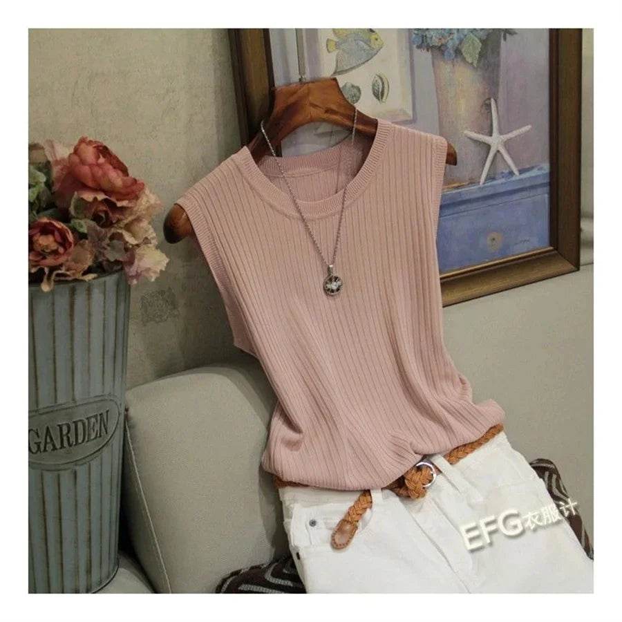 Women's Summer Sleeveless Knit Top - P12 Hub Europe