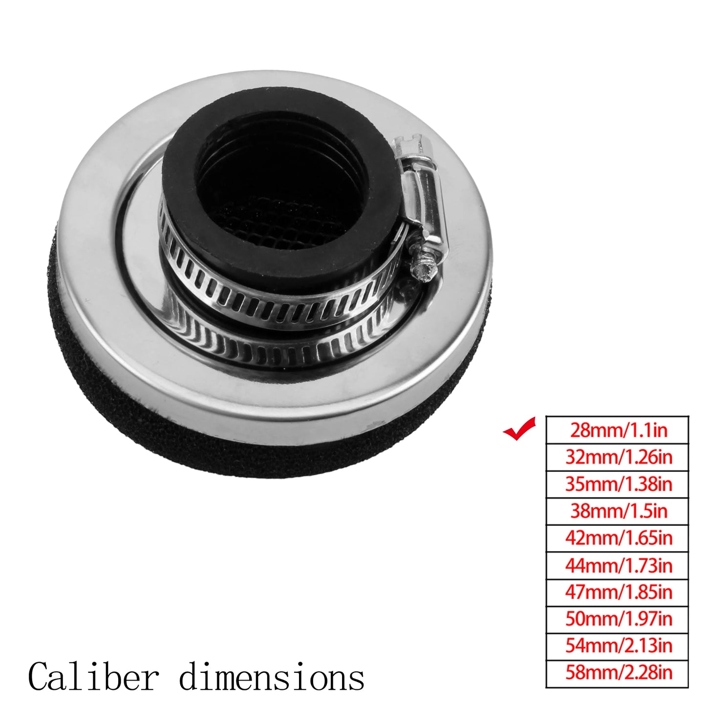 Motorcycle Air Filter Cleaner Air Filter 2 Stroke Engine Dirt Pit Bike Scooter 28/32/35/38/42/45/50/54/58MM Moto Parts