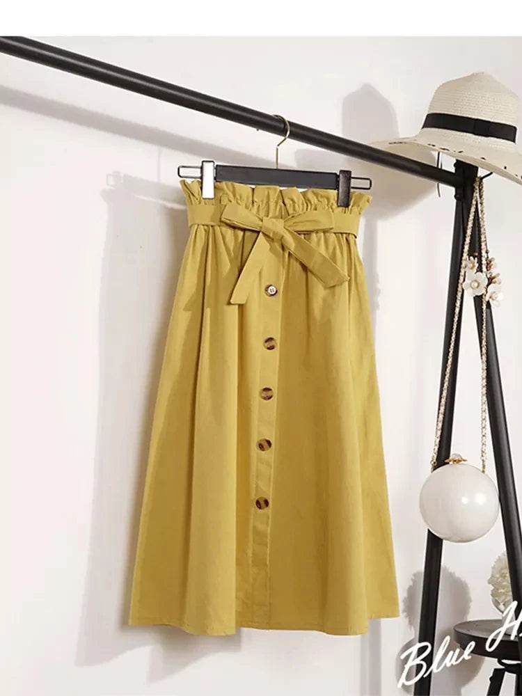 Women's Korean Pleated Midi Skirt - P12 Hub Europe