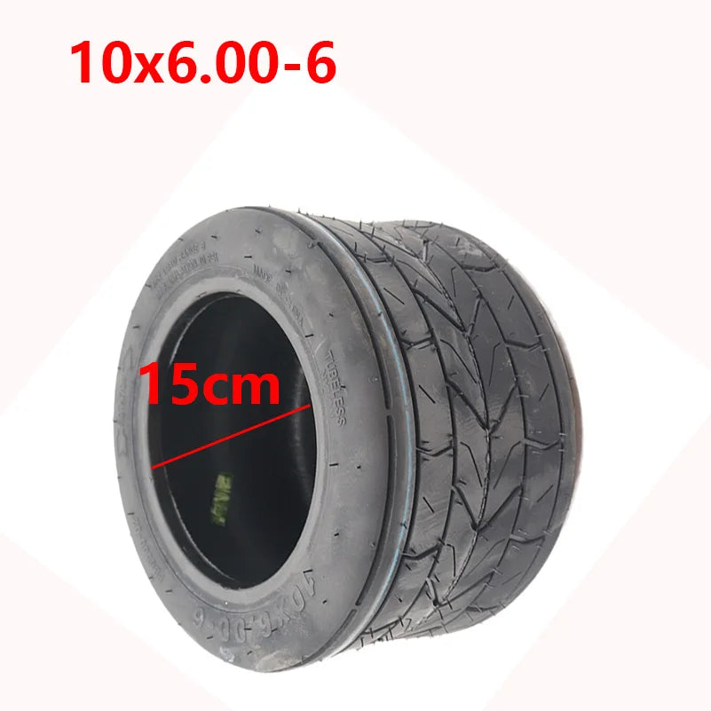 10 Inch Widened Tire 10x6.00-5.5 Motorcycle Vacuum Road Tire Tubeless Tire Wheel 10x6.00-6