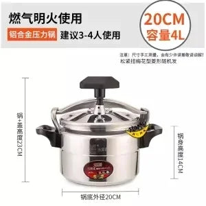 Mini Pressure Cooker Small Pressure Cooker Household Commercial Gas Open Flame Universal 2-3 People Use Cooker Aluminium Cooking