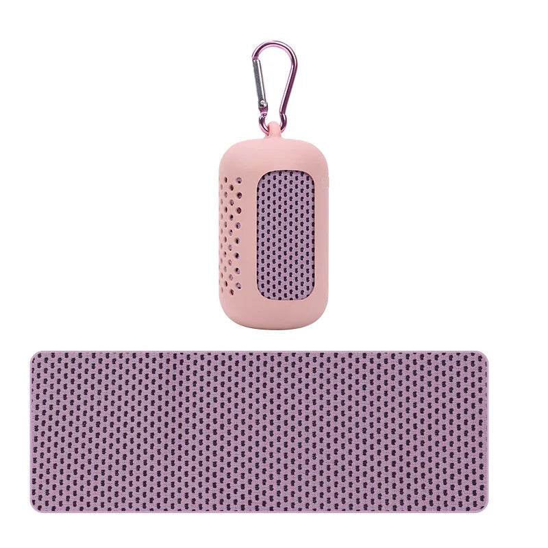 Cooling Towel Circular Silicone Wrapped Cold Towel Quick Drying Microfiber Towels Beach Accessories Towel Sport Fitness - P12 Hub Europe