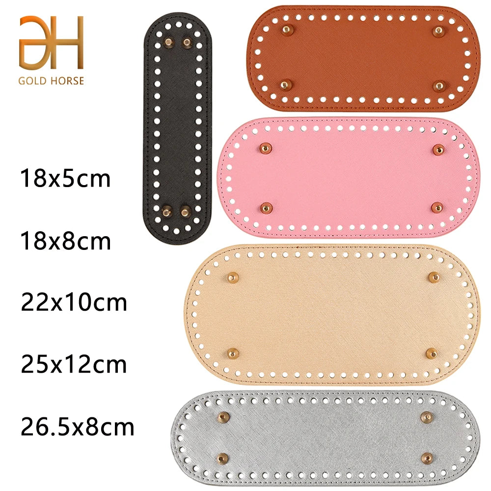 5 Size PU Leather Base Handmade Bag Bottom for Hook Diy Women Purse Handbag Knitting crochet Bags Accessories Parts