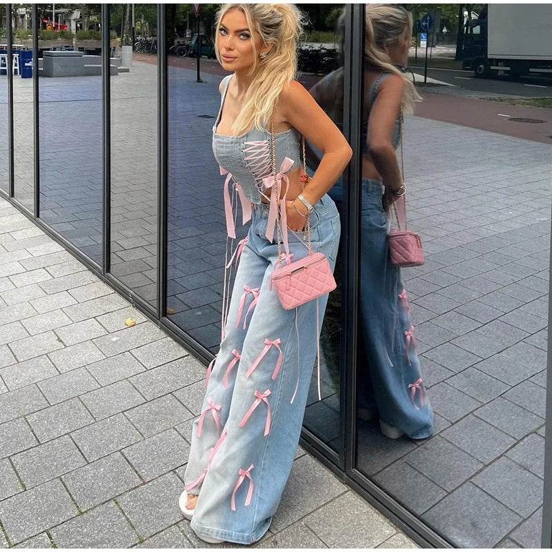 Sweet Bow Denim Jeans - P12 Hub Europe