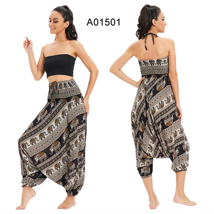 Women's Boho Harem Rayon Pants - P12 Hub Europe