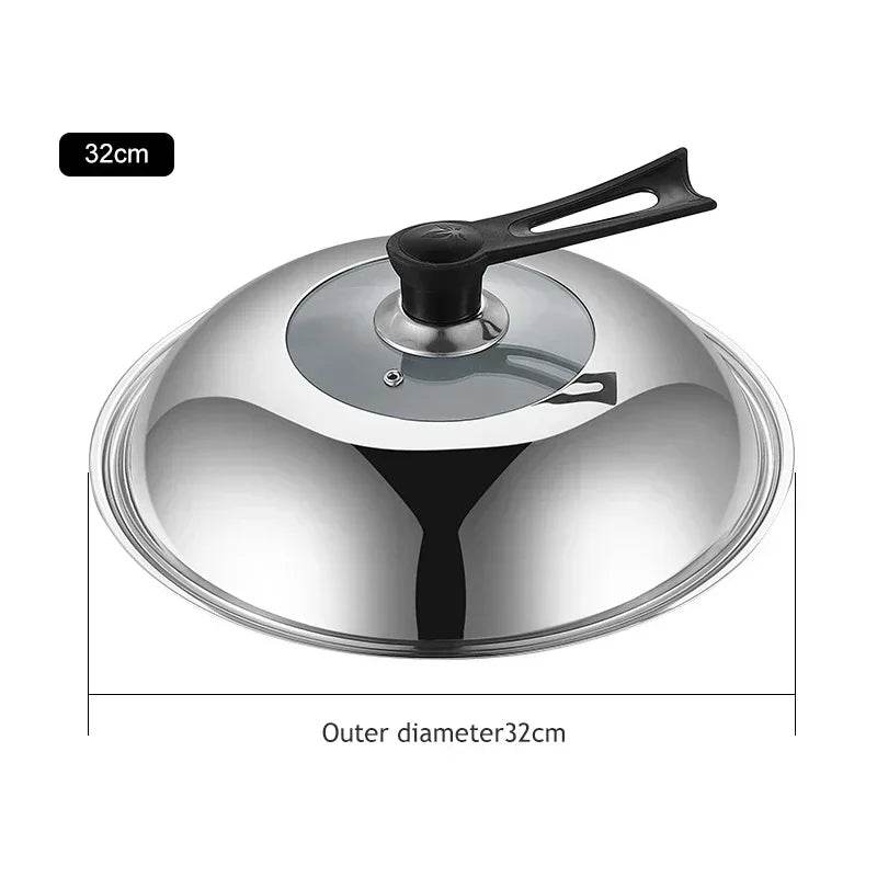 Seasoning Iron Woks,30/32/34cm Wok with Wooden Handle Frying Pan Kitchen Cookware For Electric,Induction Electric and Gas Stoves - P12 Hub Europe