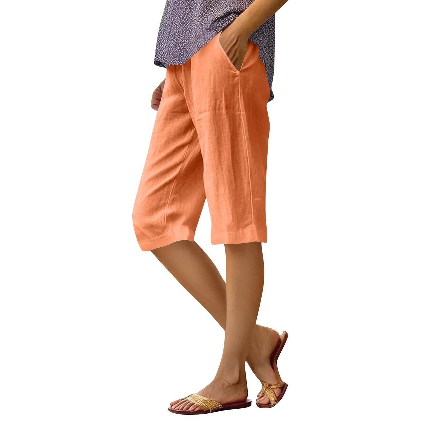 High Waist Solid Workout Capris - P12 Hub Europe