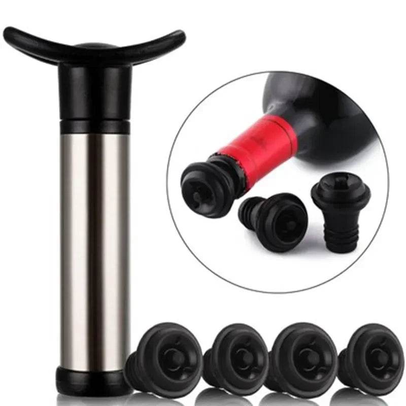 Bar Household Stainless Steel Red Wine Stopper Vacuum Pump Red Wine Vacuum Pump Champagne Stopper - P12 Hub Europe