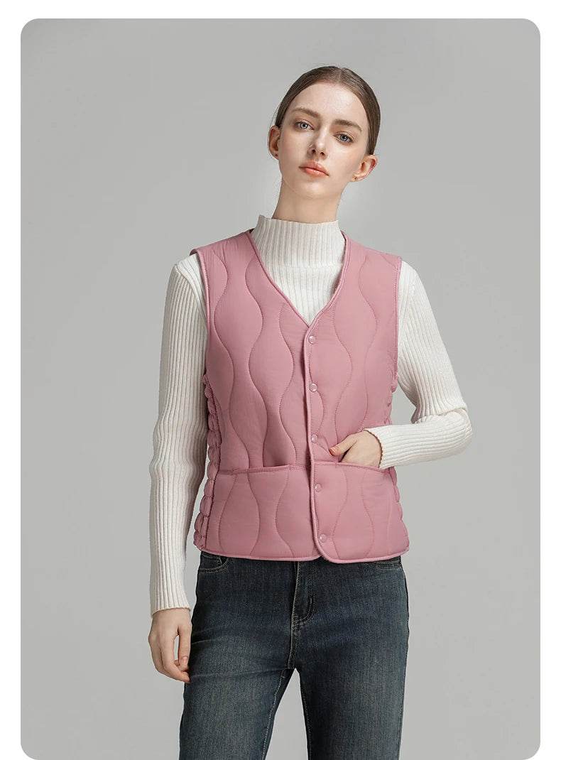 Women's Lightweight Down Vest - P12 Hub Europe