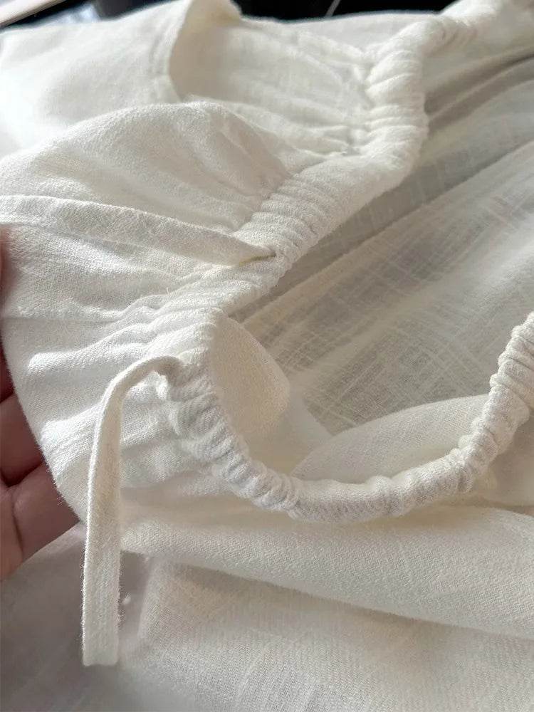 Women's Washed Linen Wide Pants - P12 Hub Europe