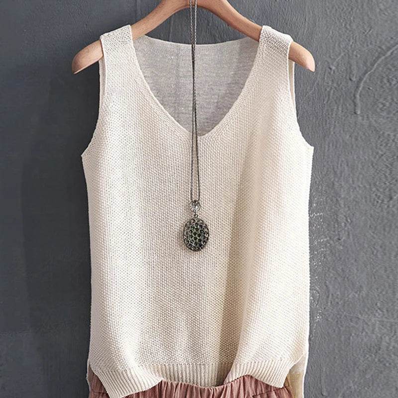 Women's Summer Sleeveless Knit Blouse - P12 Hub Europe