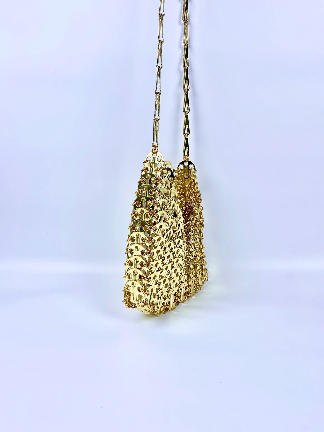 2023 New Network Red Same Style Women's Bag Mobile Bag Chain Shiny Slice Bling One Shoulder Crossbody Bag