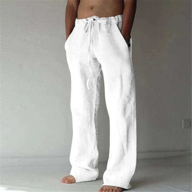 Men's Loose Linen Pants - P12 Hub Europe