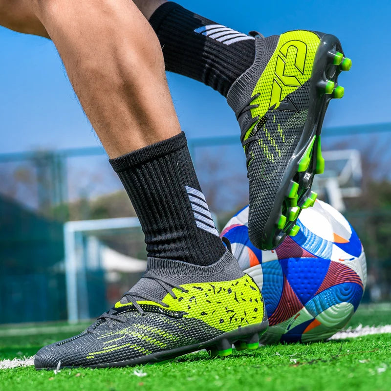 Pink Artificial Grass Soccer Shoes Men High quality Non Slip Football Shoes for Men Football Field Cleats Adult tenis de fútbol