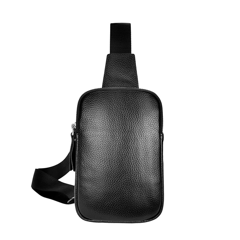 Mens Leather Small Crossbody Bag Shoulder Sling Bag Women Daypacks Chest Bag for Fishing Travel Hiking Backpacks Outdoor Sports