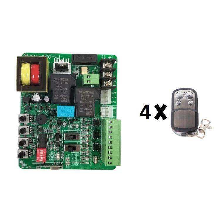 Control Board Sliding Gate 220V/110V Bluetooth, 433MHz Remote, Slow Stop - P12 Hub Europe