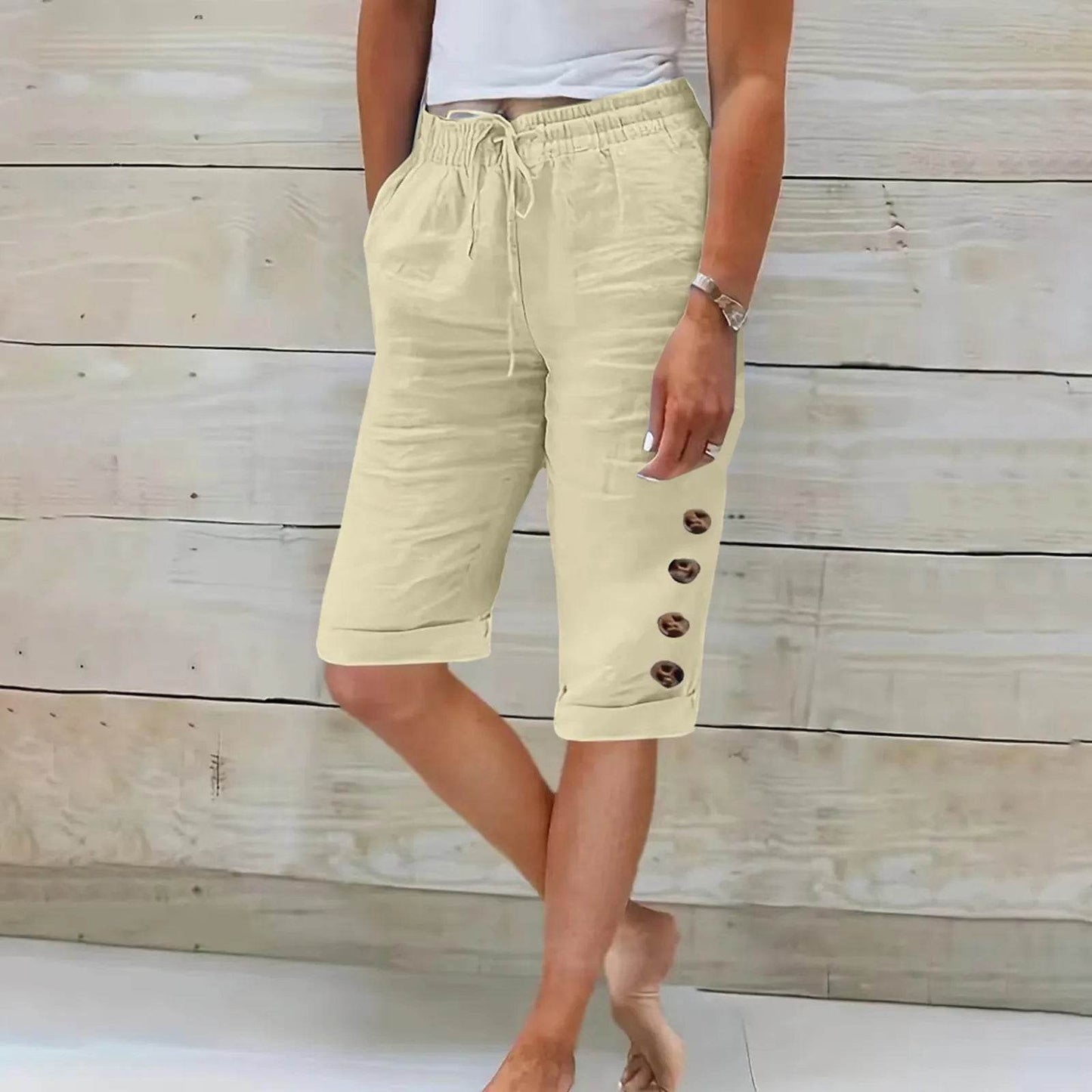 Women's Summer Cotton Linen Pants - P12 Hub Europe